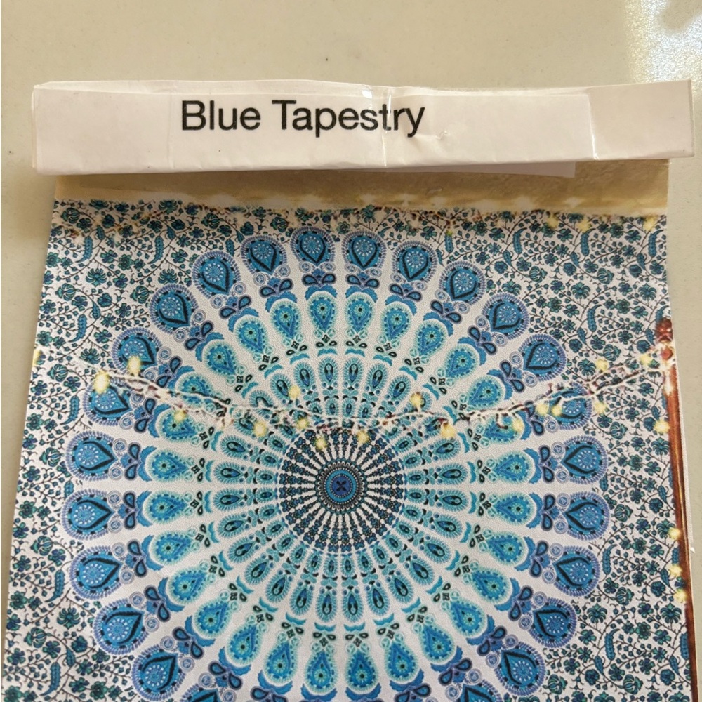 Blue Mandala Tapestry